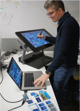 Designer of Poolside by CGT visitors in the quality control lab
