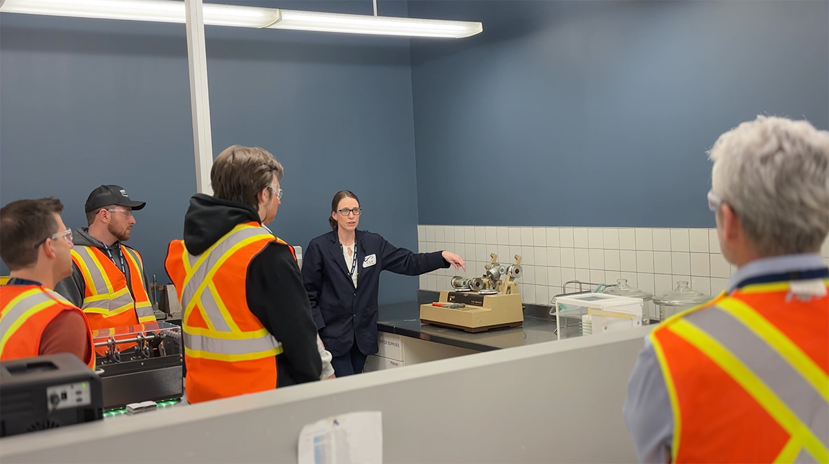 QC lab visitors in the quality control lab